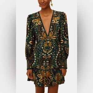 ✨🌲 FARM Rio Black Jaipur Lenzing™ Ecovero™ Viscose Mini Dress